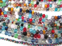 2x3-5x8mm 10strands crystal like charm craft bead rondelle abacus faceted assortment jewelry beads 4