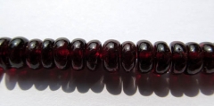 Genuine garnet gemstoner round rondelle wheel crimsone red Burgundy jewelry beads 4x6 5x8mm full str