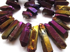 high quality Titanium Quartz Sticks, Crystal Points, Spikes, Pointers, Aura Quartz Sticks,FULL STRAN