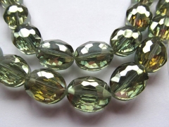 wholesale 12x16mm full strand crystal like charm craft bead oval egg faceted AB multicolor assortmen