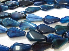 Blue Agate for making jewelry drop oval evil round yellow green black mixed loose bead 18x25-30x40mm