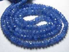 AA grade genuine rock crysal burma blue sapphire quart rondelle abacus faceted jewelry beads 3-4mm 1