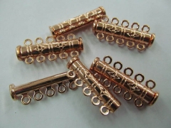 high quality 24pcs 2-7 row Connectors brass Clasp,Bar Tube Oxidized silver,gold,rose gold black,gune