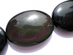 high quality LOT genuine rainbow obsidian barrel rice jewelry beads 15x20mm---5strands16"/per
