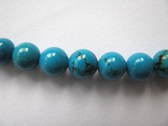 5strands 4 6 8 10 12 14 16mm high quality turquoise beads round ball dark blue jewelry beads