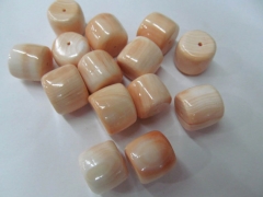 3holes 6sets 10-12mm top quality camero conch natural queen shell gergous barrel round ball yellow c