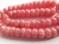 15%off--4x6 5x8mm full strand pink Argentine genuine rhodochrosite beads rondelle abcuse bead