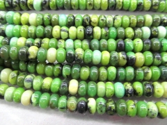 5strands 4x6-6x10mm high quality genuine chrysoprase beads rondelle abacus smoth connector bead