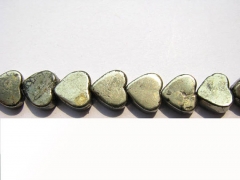 2strands 6 8 10 12mm genuine Raw pyrite crystal heart peach love iron gold pyrite beads