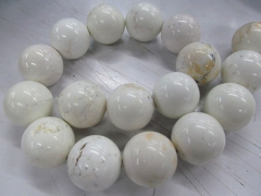 Wholesale 5strands 4-12mm Turquoise stone Round Ball White Green Blue Jewelry Bead