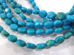 wholesale LOT 8x10mm turquoise beads oval egg dark blue assortment jewelry beads --10strands 16inch/