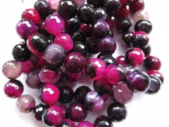 batch gergous agate bead round ball faceted rose fuchsia red black mixed crystal jewelry beads 6mm -