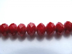 Matte Crimsone red Crystal 5strands 3x4 4x6 5x8 6x10mm Crystal like crystal beads Rondelle Abacus Fa