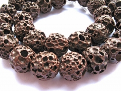 lava volcanic gems,6mm 5strands 16inch strand,high quality round ball coffee brown mixed jewelry bea