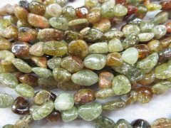 10strands 10-14mm genuine rock crysal quartz nuggets chips green yellow coffee mixed jewelry beads