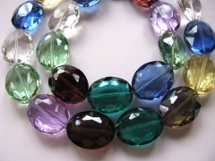 high quality crystal like charm craft bead oval egg faceted multicolor mixed bead 12x16mm full stran