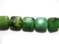 bulk genuine chrysoprase beads 12mm --2strands 16inch strand ,high quality square box green olive je