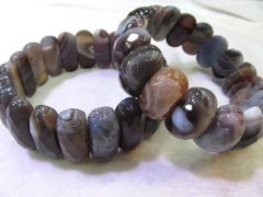 high quality 13x 18mm genuine Botswana agate bead horse eye evil oval faceted bracelet jewelry beads