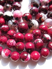 10strands 6-12mm wholesale agate bead round ball faceted crimson red assortment jewelry beads 10mm--
