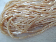 wholesale 4x8mm 5strands ,MOP shell mother of pearl column tube coffee mixed jewelry beads