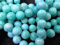 6 8 10 12mm full strand genuine Peru amazonite high quality smooth round ball gemstone