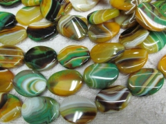 high quality lot 18x25mm 5starnds agate bead twist oval egg yellow grenn black mixed jewelry beads
