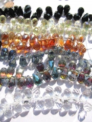 high quality crystal like charm craft drop onion faceted assortment jewelry beads 8x15mm 5strands 25
