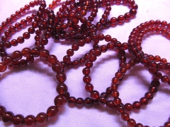 genuine garnet rhodolite beads 6-7mm 30pcs ,high quality round ball brown red jewelry beads bracelet