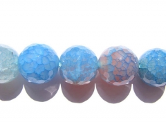 5strands 4-16mm wholesale fire agate bead round ball faceted royal blue cherry mixed jewelry beads