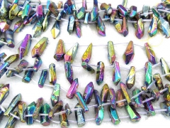 high quality 5strands 20-40mm titanium quartz gergous branch feeform teeth assortment jewelry bead