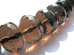 5-14mm full strand high quality crystal smoky quartz beads rondelle abacus faceted je