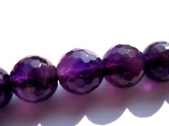 wholesale crystal amethyst quartz beads, 6mm 2strands 16inch strand,round ball faceted jewelry beads