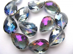 high quality 5strands 10-25mm Crystal like Swarovski teardrop pearl Faceted royal blue mixed beads