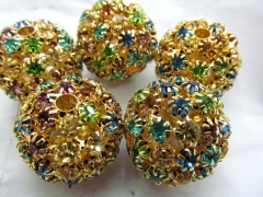 handmade crystal ball,rhinestone ball, tone gold silver black with rainbow czech rhinestone jewelry 