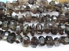 high quality 8x12 10x14 12x16mm full strand natural smoky quartz ,rock crystal quartz rondelle abacu
