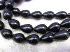 2strands high quality 8x12mm-15x20mm natural agate bead drop onion teadrop faceted black jet jewelry