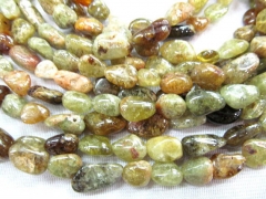 10strands 10-14mm genuine rock crysal quartz nuggets chips green yellow coffee mixed jewelry beads