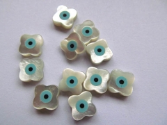 25pcs High Quality Genuine MOP Shell mother of pearl Clove Bird cross hamsa Round Coin Turquoise blu