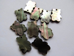 bulk 50pcs 10x14mm ,top quality MOP shell mother of pearl black bear animals assortment cabochons be