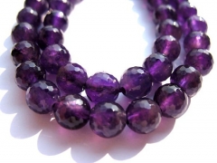 wholesale crystal amethyst quartz beads, 6mm 2strands 16inch strand,round ball faceted jewelry beads