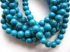 5strands 4 6 8 10 12 14 16mm high quality turquoise semi precious round ball dark blue jewelry beads