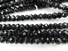 black jet crystal 5strands 3x4 4x6 5x8 6x10mm Crystal like crystal beads Rondelle Abacus Faceted loo