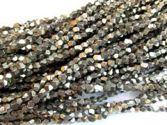 wholesale LOT genuine pyrite beads 6-7mm , nuggets freeform squaredelle irregular &faceted gold iron