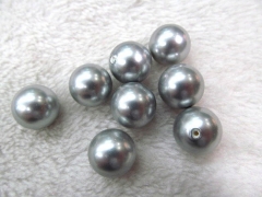 8-12mm 24pcs handmade genuine pearl round ball freshwater black jet assortment jewelry beads --half 