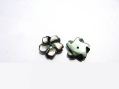 high quality MOP shell mother of pearl florial flowers petal black cabochons beads 12mm 20pcs