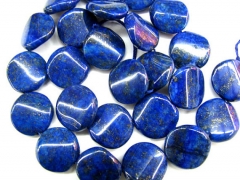 unique lapis lazuli charm beads roundel coin twist blue gold jewelry bead 20mm---2strands 16"/per