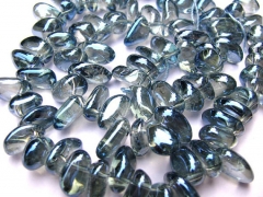 genuine rock crysal quartz 6-8mm 2strands 16inch strand,freeform chips branch mstic AB blue jewelry 