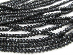 black jet crystal 5strands 3x4 4x6 5x8 6x10mm Crystal like czech bead Rondelle Abacus Faceted loose