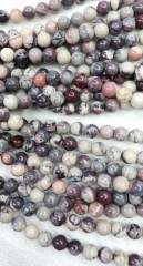 2strands 6 8 10 12mm Assortment Natural Jasper stone Round Ball purple Zebra brown grey black loose