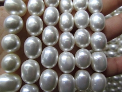 wholesale high quality genuine pearl gergous nuggets freeform egg rainbow black white jewelry beads 